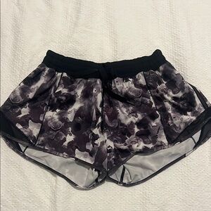 Floral Black and Gray Women's Shorts